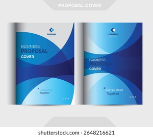 Conceitos de Modelo de Design de Capa de Proposta de Negócio Corporativo