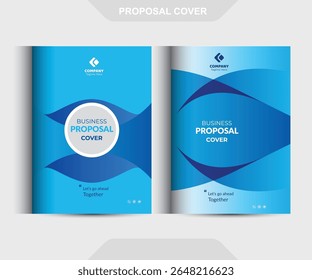 Conceitos de Modelo de Design de Capa de Proposta de Negócio Corporativo