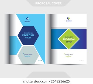 Conceitos de Modelo de Design de Capa de Proposta de Negócio Corporativo