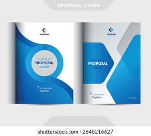 Conceitos de Modelo de Design de Capa de Proposta de Negócio Corporativo