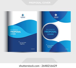 Conceitos de Modelo de Design de Capa de Proposta de Negócio Corporativo