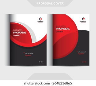 Conceitos de Modelo de Design de Capa de Proposta de Negócio Corporativo