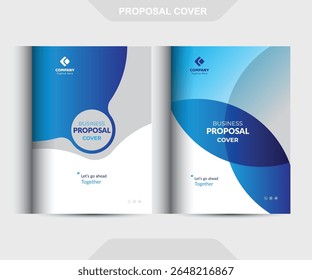 Conceitos de Modelo de Design de Capa de Proposta de Negócio Corporativo