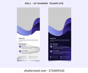 Corporate business roll up banner abstract template
