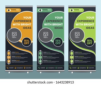 Corporate Business Roll up Banner design template.