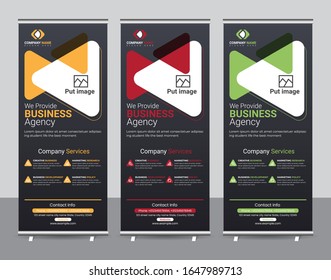 Corporate Business Roll up Banner Design template.
