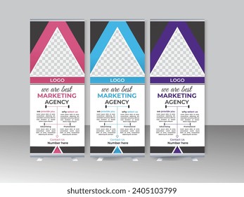 corporate Business roll up banner design. banner for presentations, conferences.