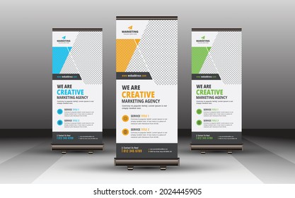 Corporate Business Roll Up Banner, Stand X-Banner Signage Standee Template