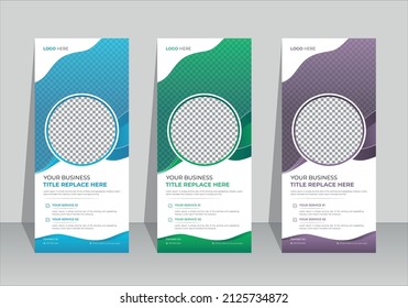 corporate business roll up banner template design poll-up banner for exhibition marketing 