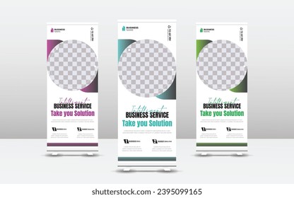 Corporate business roll up banner template design