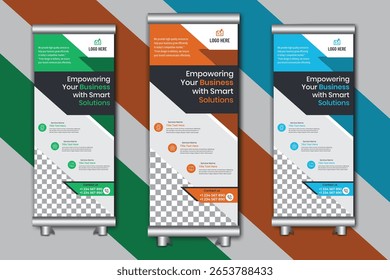 Corporate Business Roll Up Banner Template Design Set