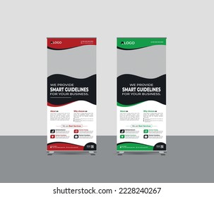 Corporate Business Roll-Up-Vorlage, kreatives Rollup-Banner-Design für Unternehmenswerbung