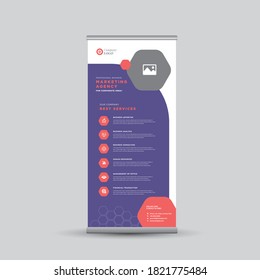 Corporate Business RollUp Banner Design | Stand Up Banner | Vertical Signage | Display Poster Design