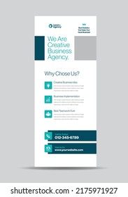 Corporate Business RollUp Banner Design or Stand Up Banner or Vertical Signage or Display Poster Design