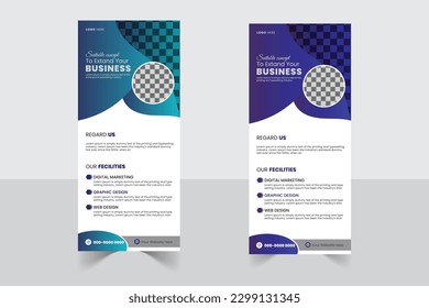 Corporate Business Rollup Banner Design Template.