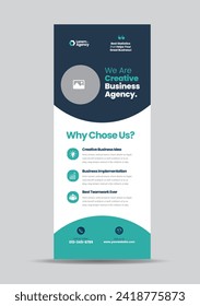 Corporate Business Roll-Up Banner Design or Stand Up Banner or Vertical Signage or Display Poster Design