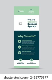 Corporate Business Roll-Up-Banner-Design oder Standup-Banner oder vertikale Beschriftung oder Display-Poster-Design