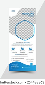 Design de banner de rollup de negócios corporativos 