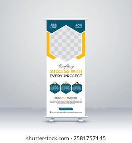 Corporate Business Roll-up banner or business rack card templates Design