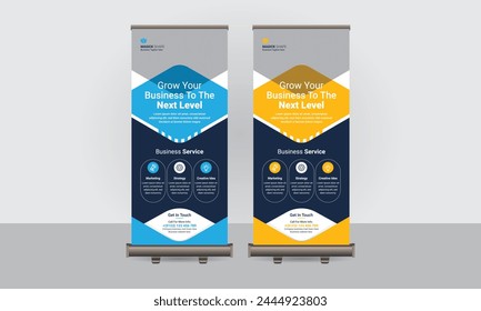 Corporate Business Roll-up banner stands template design.	
