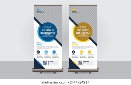 Corporate Business Roll-up banner stands template design.