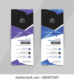 Corporate business rollup x banner template design