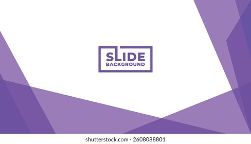 Corporate business slide presentation banner background with stacked triangle overly purple color