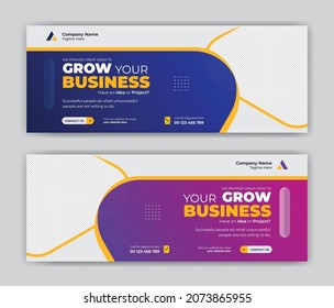 Corporate business social media cover template Design. web banner template. Editable Post Template Social Media Banners. Social Media Promotion banner design Template.