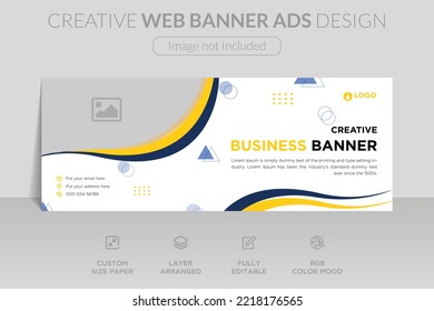 Corporate business social media cover post abstract professional website flat design banner template