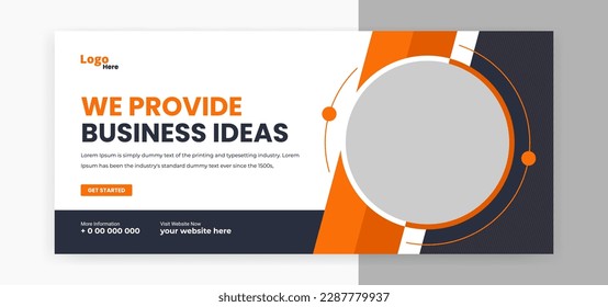 corporate business social media cover banner design, digital marketing web banner design template
