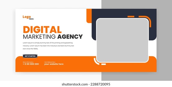 corporate business social media cover banner design, digital marketing web banner design template