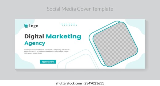 Corporate business social media cover template web banner template