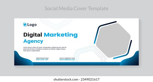 Corporate business social media cover template web banner template