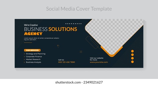 Corporate business social media cover template web banner template