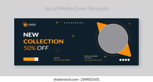 Corporate business social media cover template web banner template