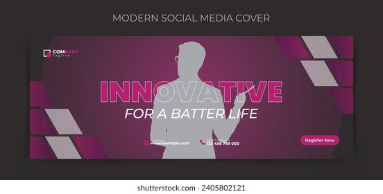 Corporate Business Social Media Cover Design Template.