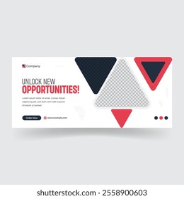 Corporate or business social media cover or web banner template