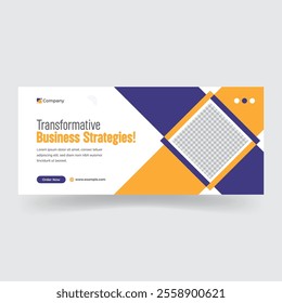 Corporate or business social media cover or web banner template