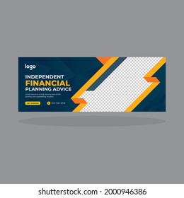 Corporate business social media design Facebook cover template web banner template