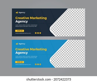 Corporate business social media design Facebook cover template web banner template