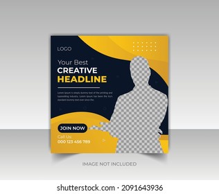 Corporate business social media design web banner Banner Template Social Media post  modern layout Vector Corporate social media promotional cover, banner