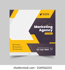 Corporate business social media design, cover template web banner template and Marketing Social Media Banner