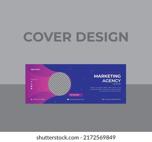 Corporate business social media design Facebook cover template web banner template.