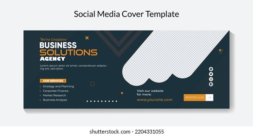 Corporate business social media design Facebook cover template web banner template