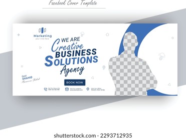 Corporate business social media design Facebook cover template banner template