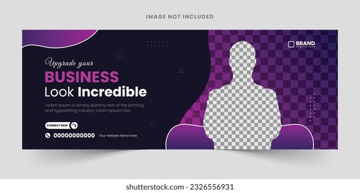 Corporate business social media design Facebook cover template web banner template, abstract corporate business digital agency for social media Facebook cover banner template, marketing or advertising