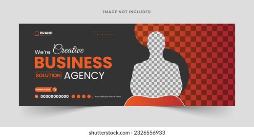 Corporate business social media design Facebook cover template web banner template, abstract corporate business digital agency for social media Facebook cover banner template, marketing or advertising