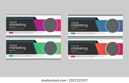 Corporate business social media design business , Facebook cover design  template web banner template