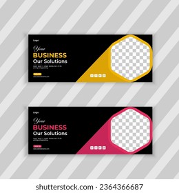 Corporate business social media design Facebook cover template web banner template
