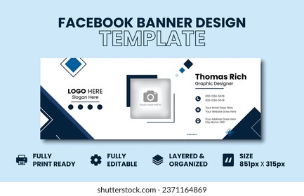 Corporate business social media design Facebook cover template, web banner template